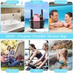 Hillban 4 Pcs Mesh Shower Caddy Portable Large Quick Dry Shower Caddy Basket with Deeper 8 Pockets and 2 Handles Hanging Bag for College Dorm Room(Black) - Image 6