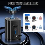 36L Vacuum Bags for Travel, 2Pcs Waterproof Compression Bags with Wireless Lockable Pump, Reusable Vacuum Packing Cubes Compatible with Suitcase, Luggage, Backpack (2PCS + Pump + Shoulder Strap) - Image 3