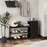 EXOTICA 3 Tier Entryway Bench Shoe Storage Bench with 4 Fabric Drawers Metal Frame and Wooden Board Shoe Rack Bench with Seat for Entryway Hallway Front Door Doorway - Image 8