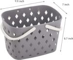 Hacaroa 3 Pack Portable Shower Caddy with Handles, Plastic Tote Storage Basket Toiletry Organizer Bin for Holding Soap, Shampoo, Cosmetics, Bathroom, College Dorm, Kitchen, Camp, Gym, 3 Colors - Image 3