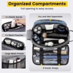 Vorspack Travel Toiletry Bag - Water Resistant Travel Bag for Toiletries, Cosmetics, Accessories, Gifts for Men - Grey - Image 4