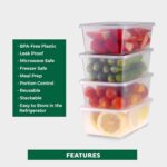 Freshware Food Storage Containers [50 Set] 25 oz Plastic Deli Containers with Lids, Slime, Soup, Meal Prep Containers, BPA Free, Stackable, Leakproof, Microwave, Dishwasher and Freezer Safe - Image 4