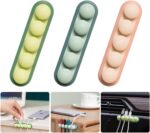 Cute Pea Cable Clips, USB Cable Organizer, Charging Cord Holder, Wire Management for Car Office Desk Workbench Bedroom Bedside Nightstand (3-Pack) - Image 3
