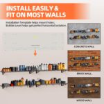 2-Pack 2x6ft Garage Wall Shelf, 72 inch Floating Shelf with 8 Bike Hooks, 1200 lbs Load Capacity Storage Shelves, Heavy Duty Metal Wall Mounted Shelves for Kitchen Laundry Workplace - Image 7