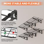 2-Pack 2x6ft Garage Wall Shelf, 72 inch Floating Shelf with 8 Bike Hooks, 1200 lbs Load Capacity Storage Shelves, Heavy Duty Metal Wall Mounted Shelves for Kitchen Laundry Workplace - Image 8