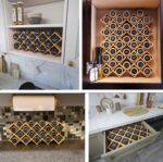 Bamboo Criss Cross Spice Rack Organizer for Cabinet, Wood Seasoning Rack Spice Holder, 18-Jar Spice Rack Tower Spice Storage for Kitchen Countertop Drawer-Jars Not Included - Image 4