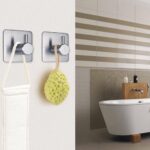 Adhesive Towel Hooks Heavy Duty Wall Hooks Waterproof Stainless Steel Hanger for Hanging Coat, Hat, Towel Robe Hook Rack Wall Mount- Bathroom and Bedroom 4-Packs - Image 4