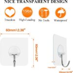 FOTYRIG Adhesive Hooks Heavy Duty Wall Sticky Hooks for Hanging Wall Hangers Without Nails 15lb(Max) 180 Degree Rotating Seamless Stick on Bathroom Kitchen Office Outdoors-10 Packs - Image 3