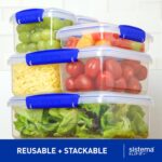 Sistema KLIP IT Food Storage Container, 5 L, Airtight & Stackable, BPA-Free, Clear with Blue Clips - Image 4