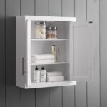 Crosley Furniture Savannah Wall Mounted Bathroom Storage Medicine Cabinet with Shelves, White - Image 3
