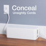 Oxford Cable Management Boxes, 3 Pack, Small, Medium, Large, 15 Cable Ties (Hook & Loop, Silicone,Twist Ties), Power Strip Organizer, White (27800) - Image 4