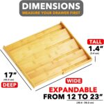 SpaceAid Bamboo Spice Drawer Organizer, (Need 3" Deep Drawer) Expandable 4 Tier Spices Rack for Cabinet, Kitchen Seasoning Storage Insert (Jars Not Included, From 12" to 23" Wide) - Image 4