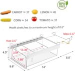vacane Upgraded Refrigerator Drawers Organizer - Pull Out Fridge Bins with Handle, Extra-Long 19.5" Stretchable and Deep Storage - Image 4