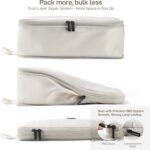 EPICKA TripCozy Compression Packing Cubes - 4 Set Durable Travel Organizer Bags with Mesh Top, Expandable Travel Accessories for Carry on, Luggage, Suitcase, Backpack (Beige) - Image 3