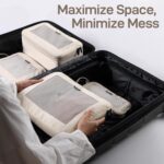 EPICKA TripCozy Compression Packing Cubes - 4 Set Durable Travel Organizer Bags with Mesh Top, Expandable Travel Accessories for Carry on, Luggage, Suitcase, Backpack (Beige) - Image 4