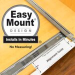 LYNK PROFESSIONAL® Pull Out Spice Rack Organizer for Inside Kitchen Cabinets - 4-3/8 inch Wide - Slide Out Drawer – Chrome Sliding Spice Cabinet Organization Shelf Racks - 1 Tier - Image 4