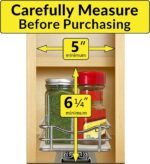 LYNK PROFESSIONAL® Pull Out Spice Rack Organizer for Inside Kitchen Cabinets - 4-3/8 inch Wide - Slide Out Drawer – Chrome Sliding Spice Cabinet Organization Shelf Racks - 1 Tier - Image 5