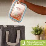 Snapware Total Solutions (10-Pack, Mixed Sizes) Plastic Food Storage Containers Set, Airtight & Leakproof Locking BPA-Free Lids Tupperware, Freezer Dishwasher Microwave Safe - Image 6