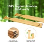 ANTOWIN Bamboo Drawer Dividers Organizers, Drawer Separators Splitter,13-17 inches Long Adjustable Spring-loaded Organizer for Large Utensil, Clothes, Tools Drawers (4+3) - Image 3