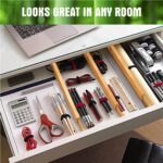ANTOWIN Bamboo Drawer Dividers Organizers, Drawer Separators Splitter,13-17 inches Long Adjustable Spring-loaded Organizer for Large Utensil, Clothes, Tools Drawers (4+3) - Image 6