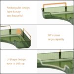 Corner Bathroom Counter Organizer Bathroom Countertop Shelf Makeup Organizer for Vanity Perfume Tray for Corner Storage (2 Tiers, Green) - Image 4