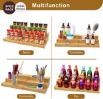 Spice Rack Organizer for Cabinet, 3 Tier Expandable Bamboo Spice Storage, Great for Kitchen Cabinet, Cupboard,Pantry and More - Image 4