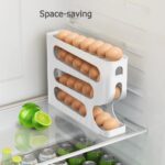 Egg Holder for Fridge, Automatic Rolling Egg Dispenser for Refrigerator, Countertop, Kitchen - Space-saving Egg Roller/Organizer/Storage/Container/Tray for Fridge - 1 Pack for 28 Large Size Eggs - Image 3