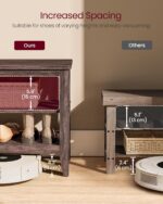 VASAGLE, Entryway Storage Bench, 2-Tier Shoe Rack, 11.8 x 31.5 x 18.9 Inches, Holds up to 300 lb, Farmhouse Style, for Living Room, Bedroom, Maroon Brown ULSB053K51 - Image 5