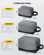 Vorspack Travel Toiletry Bag - Water Resistant Toiletry Bag for Men Small Travel Bag for Toiletries, Accessories - Black - Image 3