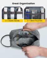 Vorspack Travel Toiletry Bag - Water Resistant Toiletry Bag for Men Small Travel Bag for Toiletries, Accessories - Black - Image 4