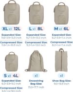 BAGSMART 6 Set Packing Cubes for Suitcases, Lightweight Suitcase Organizers & Compression Travel Cubes - Image 3