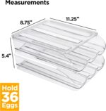Egg Holder for Refrigerator | New & Improved Auto Rolling Stackable Fridge Egg Storage Organizer/ Container (36 Eggs) - Image 3