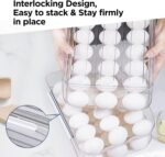 Egg Holder for Refrigerator | New & Improved Auto Rolling Stackable Fridge Egg Storage Organizer/ Container (36 Eggs) - Image 4