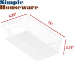 Simple Houseware 4 Pcs Kitchen Clear Bin Storage Organizer, 15" x 8" x 3.75" - Image 3