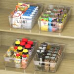Simple Houseware 4 Pcs Kitchen Clear Bin Storage Organizer, 15" x 8" x 3.75" - Image 4