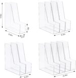 Vertical File Holder, Clear PET Desk Organizer and Storage Bins Holding for Magazines, Binders, Notebooks, Envelopes, Multi-purpose Plastic Document Organizer for Home Office, 4 pack - Image 3