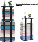 Towel Racks for Bathroom Wall Mounted, Rust-Proof Bathroom Towel Rack Floating Towel Holder with Replaceable Straps - Image 3