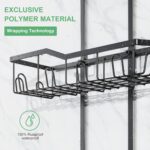 Shower Caddy Hanging,Rustproof Anti-Swing Shower Organizer,Hanging Bathroom Caddy,Bathroom Organizer with 18 Hooks for Razor/Sponge - Image 5