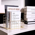 Metal File Organizer, 3 Vertical Sections, Desktop Paper/Mail/Letter/Record Holder, File Folder Holder Stand Rack Sorter for Office Desk Organization and accessories & supplies (Gold) - Image 4