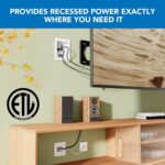 Mount-It! in-Wall TV Cable Concealer Kit with Recessed Power – Triple Outlet, 9ft Cord, and Hand Saw – Easy, Safe Cable Management for Organized TV and Home Theater Setups - Image 4