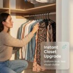 DEILSY™ Black Heavy Duty Hangers with Hooks for Scarves & Belts – Thick and Strong Clothes Hangers for Shirts, Jackets, Pants, and Dresses – Space-Saving Plastic Hangers – Pack of 10 - Image 3