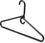 DEILSY™ Black Heavy Duty Hangers with Hooks for Scarves & Belts – Thick and Strong Clothes Hangers for Shirts, Jackets, Pants, and Dresses – Space-Saving Plastic Hangers – Pack of 10 - Image 4
