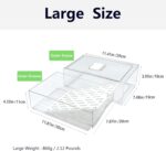 Refrigerator Organizers and Storage Drawer, Stackable Fruit Storage Containers for Fridge, Reusable Fridge Organizer fit for Kitchen Refrigerator and Restaurant Freezer (2 Drawers, Large) - Image 3