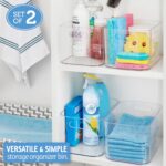 STORi Bliss 10" x 6" Open Clear Pantry Organizer Bin, Set of 2, Plastic Containers with Handle for Kitchen, Fridge, Cabinet, Closet, Bathrom, Undersink Storage Made in USA - Image 4