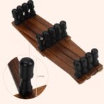 Accordion Wall Hanger, Wood Expandable Wall Mounted Hanger with 13 Hooks for Coats,Hats,Coffee Mug Ect,2 Pack Included,26 Pegs, Walnut Color,Retro Style, 14Inch - Image 4