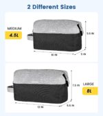 Vorspack Lightweight Travel Toiletry Bag - Water Resistant Travel Bag for Toiletries, Cosmetics, Accessories, Gifts for Men - Black - Image 3