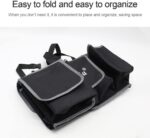 Car Trunk Organizer and Storage, Backseat Hanging Organizer for SUV, Truck, MPV, Waterproof, Collapsible Cargo Storage Bag with 4 Pockets, Car Interior Accessories (Black) - Image 4