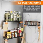 Spice Rack Wall Mounted 3 Pack, Space-Saving Spice Organizer for Spice Jars and Seasonings,Screw or Adhesive Hanging Spice Rack Organizer for Your Kitchen Cabinet,or Pantry Door - Image 4