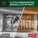 ROYAL CRAFT WOOD Luxury Bamboo Kitchen Drawer Organizer - Silverware Organizer, Utensil Holder & Cutlery Tray Drawer Dividers for Flatware (9 Slot, Natural) - Image 4