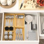 Bamboo Drawer Organizer, Set of 9 Wood Kitchen Junk Tea Desk Office Tray, Wooden Storage Boxes Organizers for Bathroom, Office (2" H 9 Boxes) - Image 3